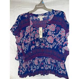 Ariat Cortez LS Top Candelia Print – Size M – NWT
